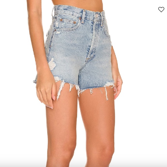 aritzia agolde dee shorts - size 23 (best fits size 24 or 25 / size XS), blue - Picture 5 of 7